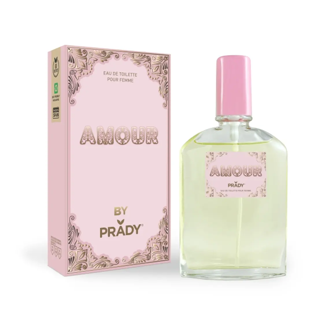 Prady Colonia de Mujer Amour - Frasco de 90 ml - Spray Pulverizador 1