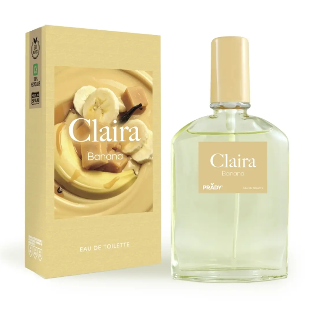 Prady Colonia Unisex Claira Banana - Frasco de 90 ml - Spray Pulverizador 1