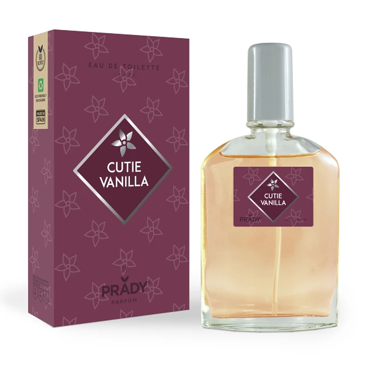 Prady Colonia Unisex Cuttie Vanilla - Frasco de 90 ml - Spray Pulverizador 1