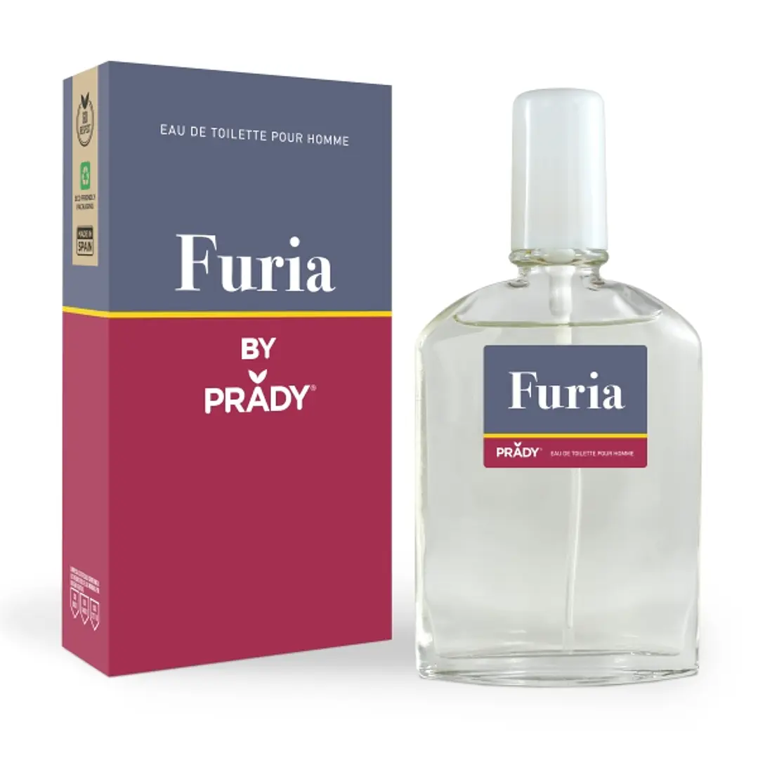 Prady Colonia de Hombre Furia - Frasco de 90 ml - Spray Pulverizador 1