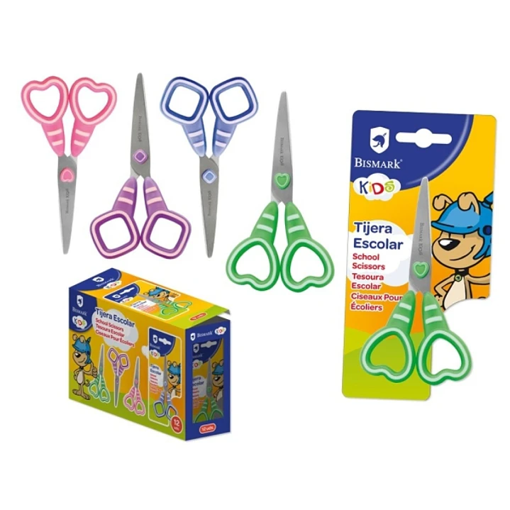 Bismark Kids Sweet Candy Tijera Escolar - Mangos en Plastico - Punta Roma - 4 Diseños Surtidos 1