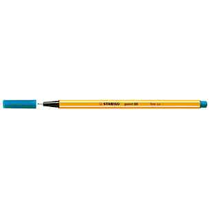 Stabilo Point 88 Rotulador de Punta Fina de Fibra - Trazo de 0.4 mm - Tinta con Base de Agua - Color Azul Turquesa