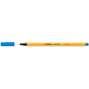 Stabilo Point 88 Rotulador de Punta Fina de Fibra - Trazo de 0.4 mm - Tinta con Base de Agua - Color Azul