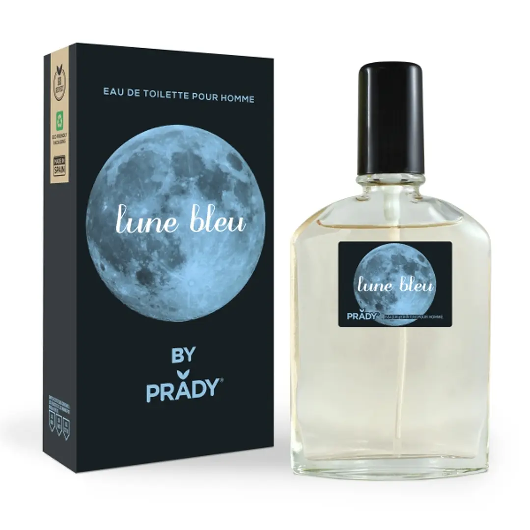 Prady Colonia de Hombre Lune Blue - Frasco de 90 ml - Spray Pulverizador 1