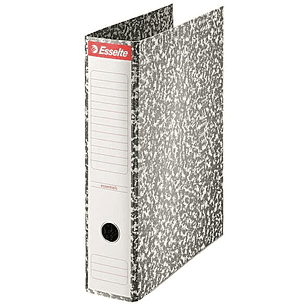 Esselte Archivador de Palanca Formato Folio - Lomo 75mm - Ollao y Cantoneras Metalicas - Capacidad para 500 Hojas - Forrado de Papel jaspeado - Color 