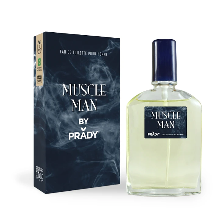 Prady Colonia de Hombre Muscle Man - Frasco de 90 ml - Spray Pulverizador 1