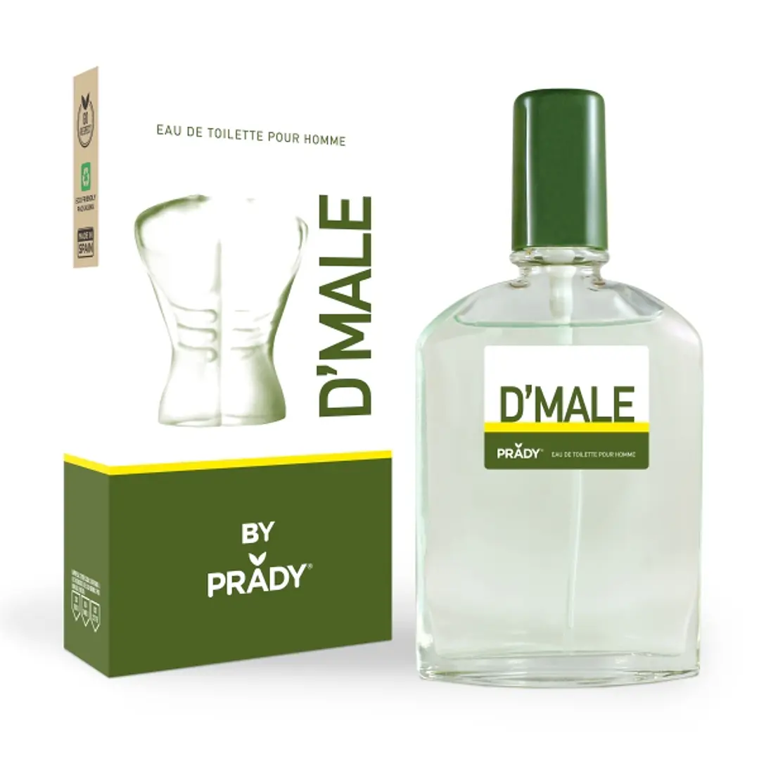 Prady Colonia de Hombre D´Male - Frasco de 90 ml - Spray Pulverizador 1