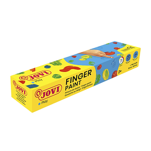 Jovi Finger Paint Estuche de 5 Botes 35ml Pintura de Dedos - Ingredientes Naturales - Mezclables - Textura Gelatinosa - Lavable - Color Surtido
