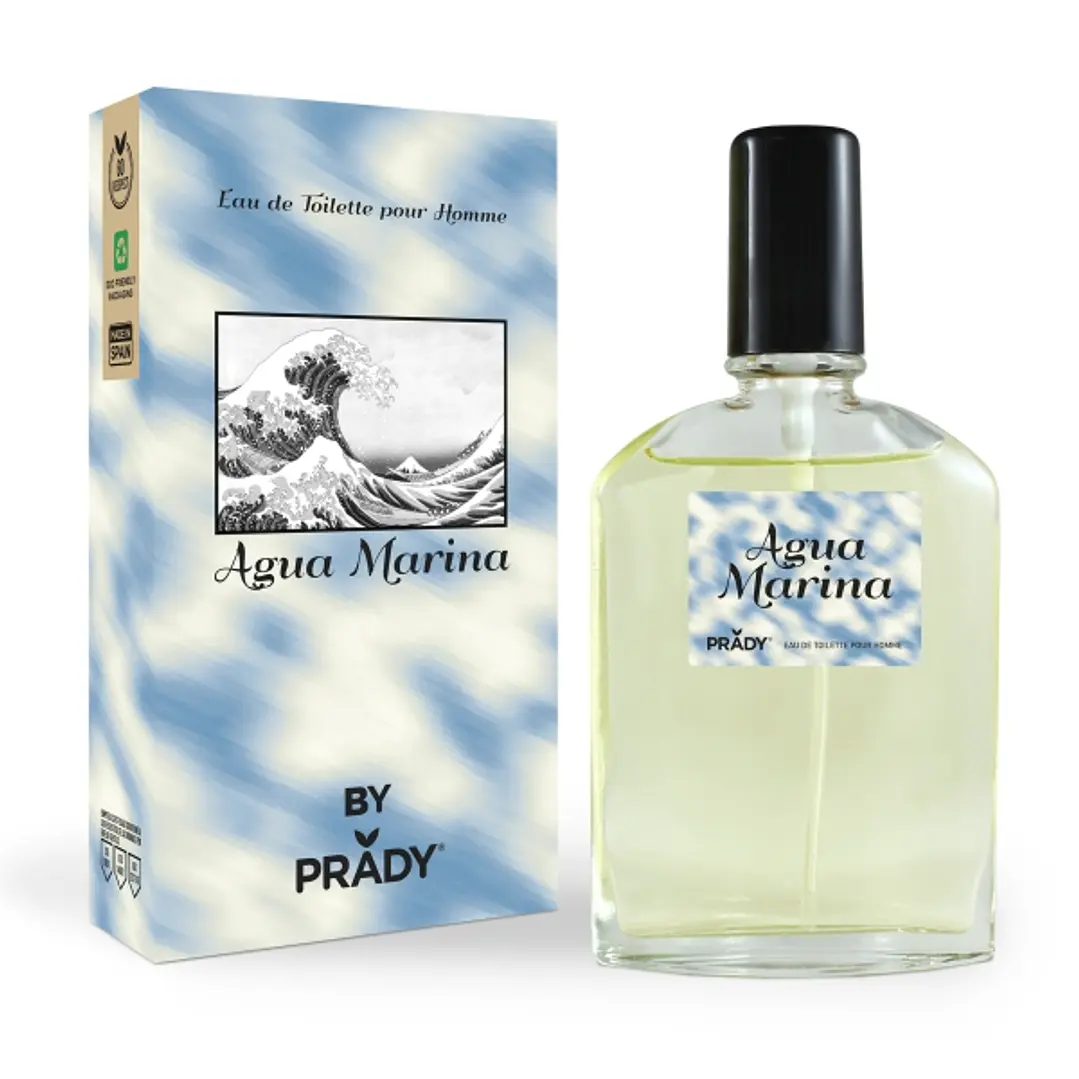 Prady Colonia de Hombre Agua Marina - Frasco de 90 ml - Spray Pulverizador 1