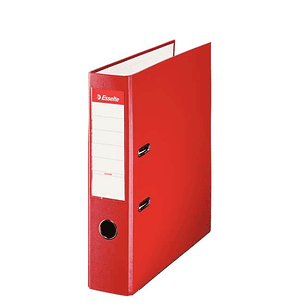 Esselte Archivador de Palanca - Formato Folio - Lomo 75mm - Capacidad para 500 Hojas - Color Rojo