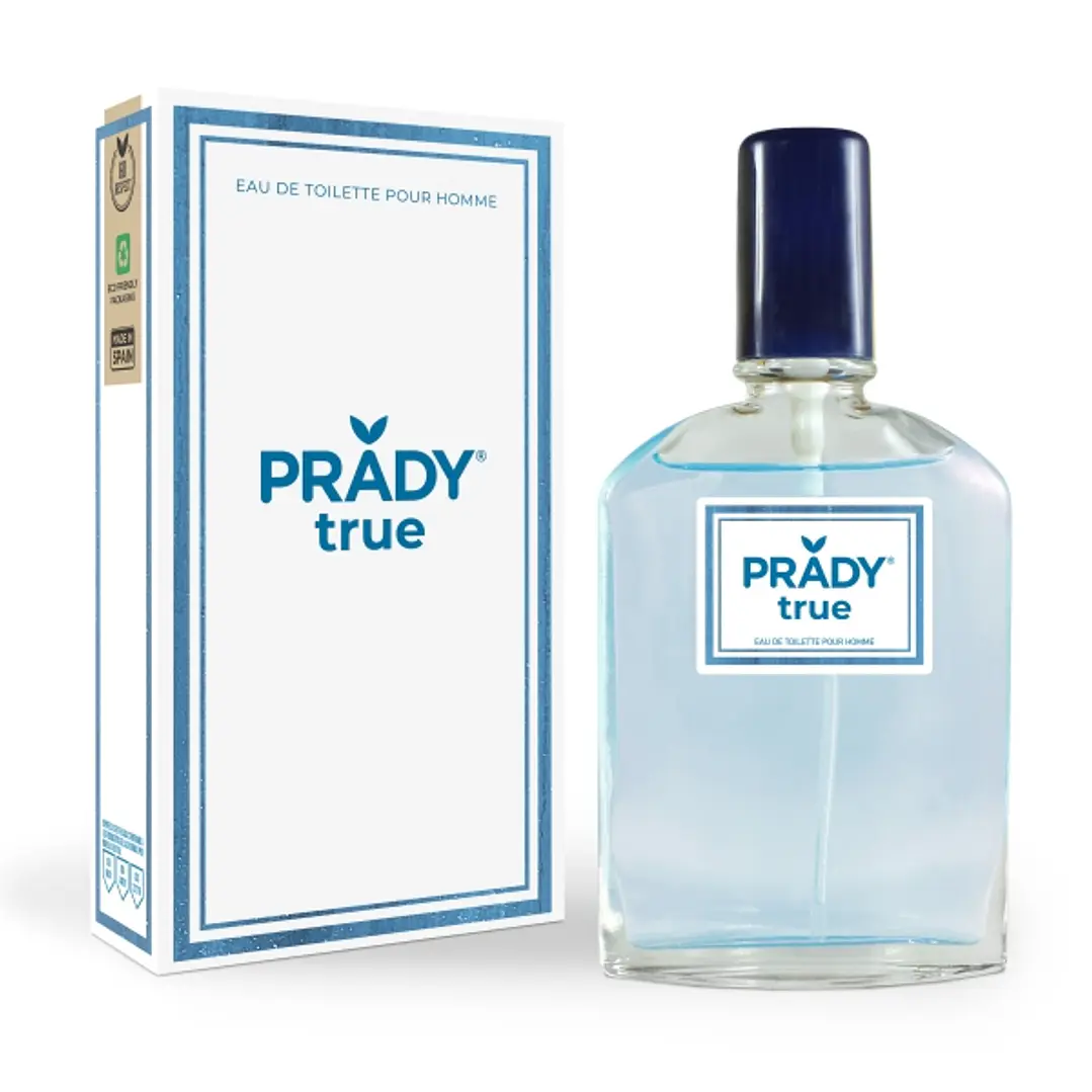 Prady Colonia de Hombre Prady True - Frasco de 90 ml - Spray Pulverizador 1