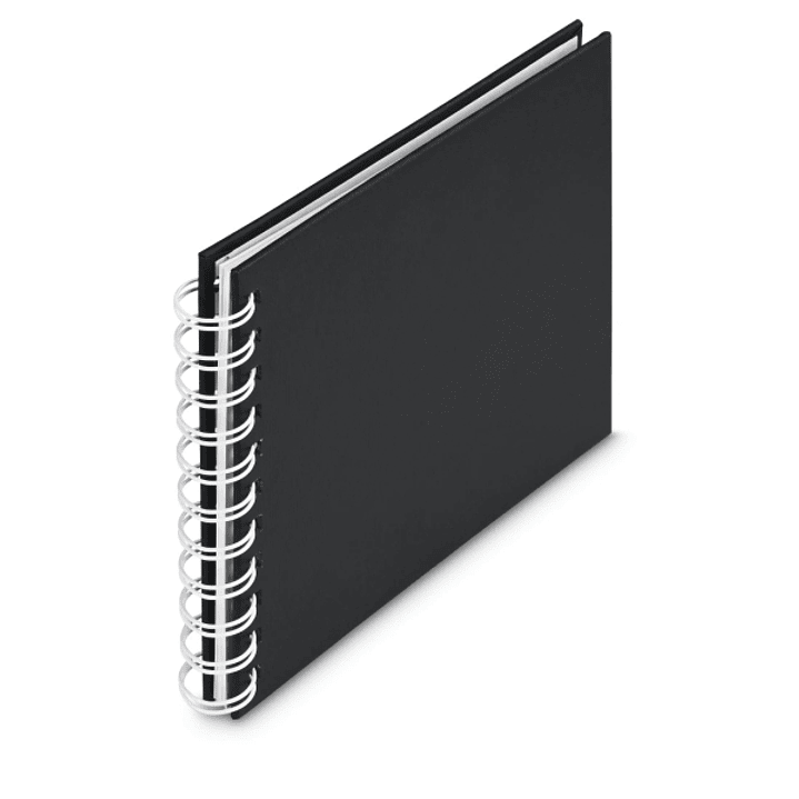 Hama Fine Art Album de Fotos con Espiral - 30 Paginas Blancas - Tapa de Papel con Textura - 18.5x15cm - Color Negro 1