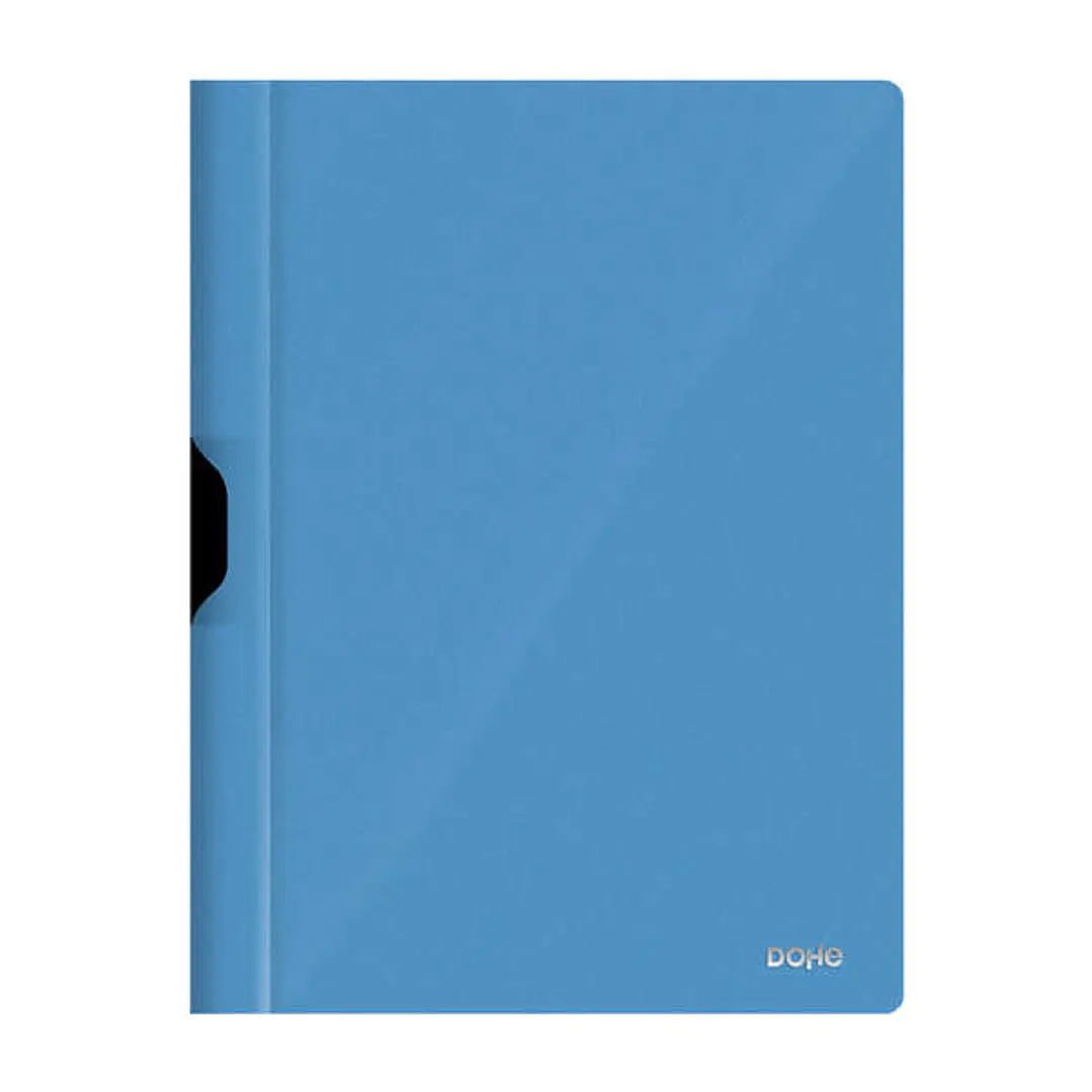 Dohe Dossier con Clip Metalico - Tamaño A4 - Fabricado en Polipropileno Opaco de 350 Micras - Color Azul 1