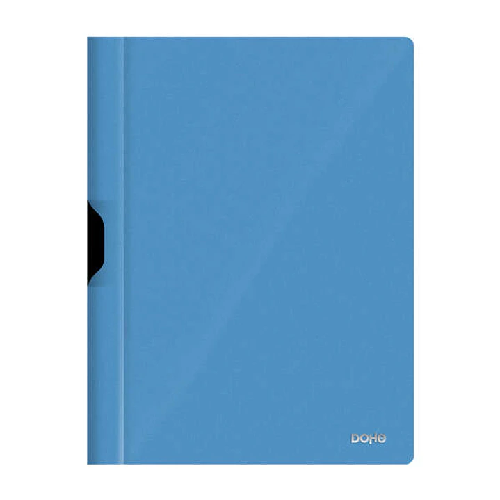 Dohe Dossier con Clip Metalico - Tamaño A4 - Fabricado en Polipropileno Opaco de 350 Micras - Color Azul 1