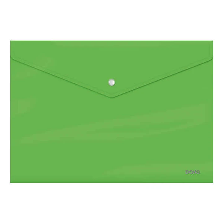 Dohe Sobre Portadocumentos Tamaño Folio - Cierre de Broche - Polipropileno Cristal Opaco 200 Micras - Color Verde 1