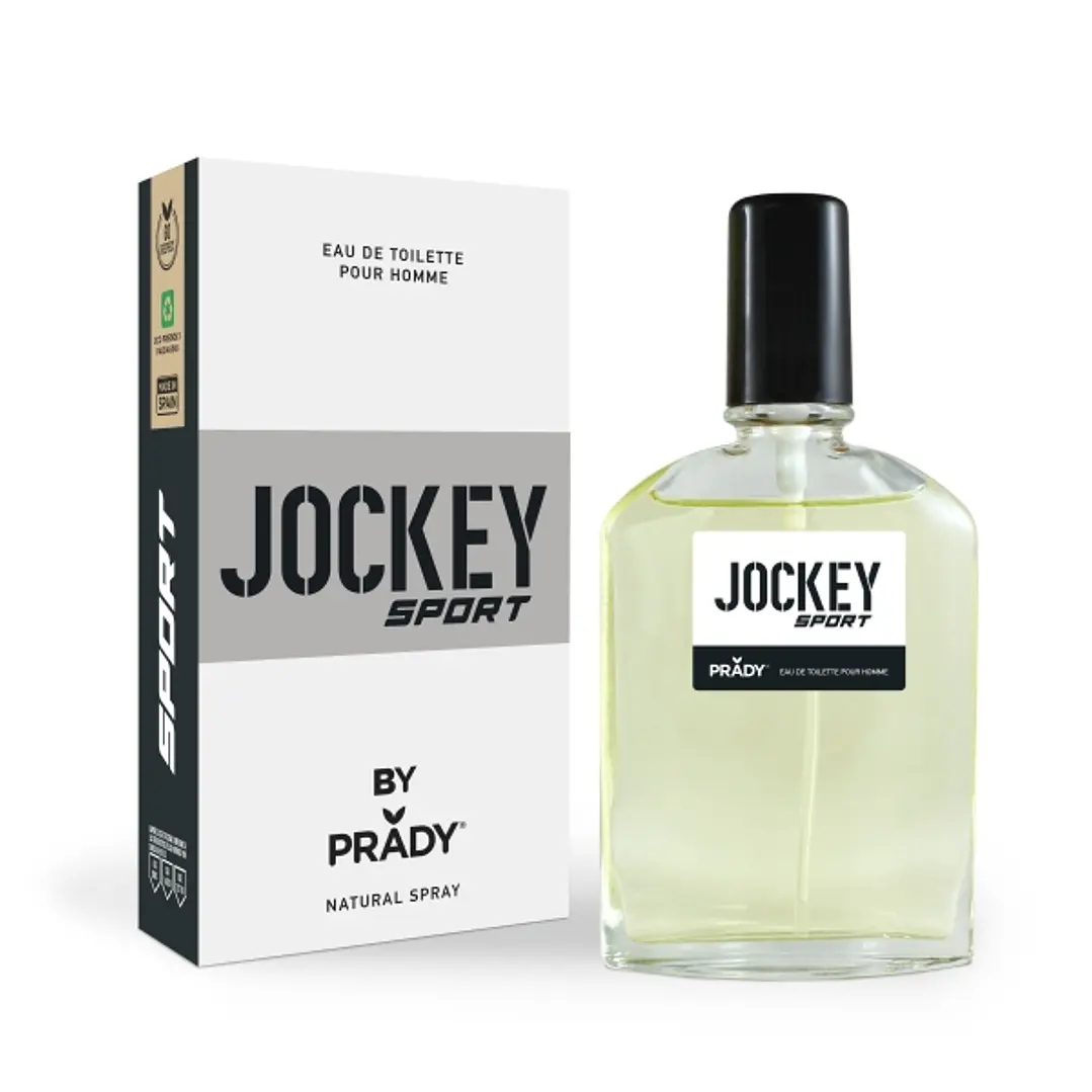 Prady Colonia de Hombre Jockey Sport Black - Frasco de 90 ml - Spray Pulverizador 1