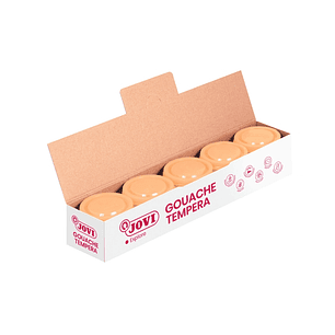 Jovi Bote de Tempera Escolar 35ml - Aplicacion en Multiples Superficies - Uso con Pincel, Rodillo o Espatula - Colores Mezclables - Color Beige