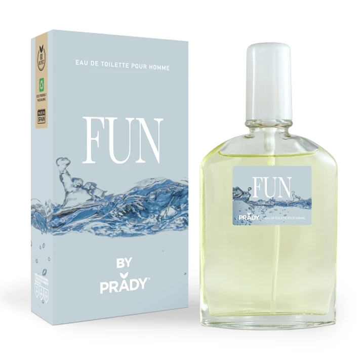 Prady Colonia de Hombre Fun - Frasco de 90 ml - Spray Pulverizador 1
