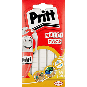 Pritt Multitack Pack de 65 Piezas de Masilla Adhesiva Blanca - Fuertes, Limpias y Removibles - 2679461, 2679458