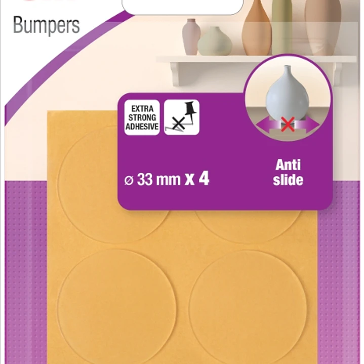 3M Pack de 4 Almohadillas Adhesivas Antideslizamiento - 33mm de Diametro - Color Transparente 1