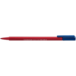 Staedtler Triplus Color 323 Rotulador de Punta Fina - Trazo 1mm Aprox - Tinta Base de Agua - Color Rojo Carmin