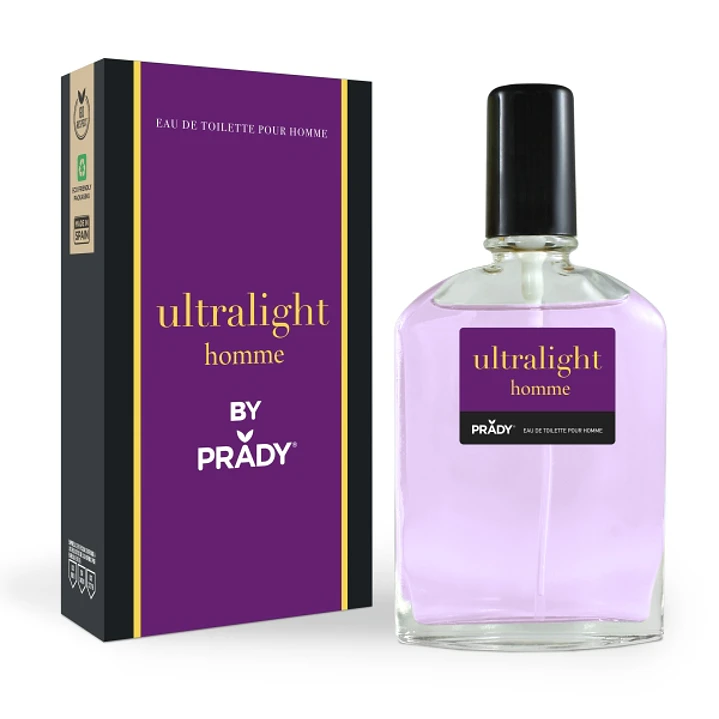 Prady Colonia de Hombre Ultralight Homme - Frasco de 90 ml - Spray Pulverizador 1