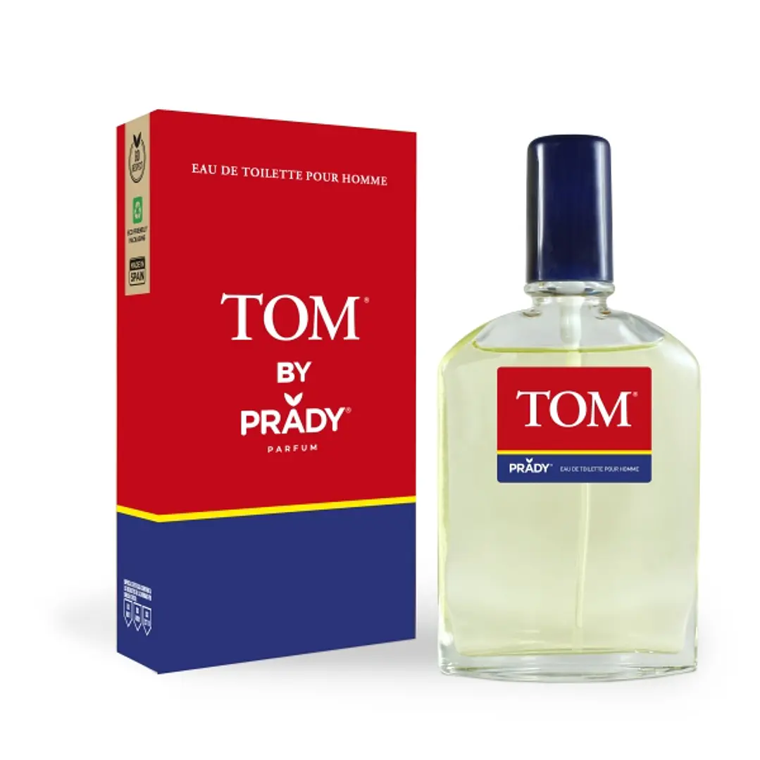 Prady Colonia de Hombre Tom - Frasco de 90 ml - Spray Pulverizador 1
