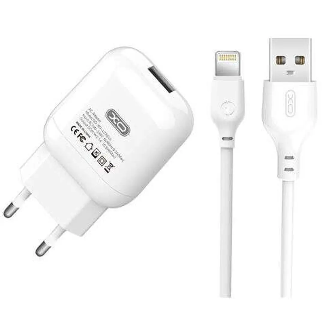 XO L37 Pack Cargador de Corriente USB + Cable USB a Lightning 1