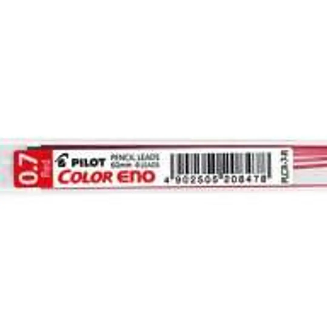 Pilot Pack de 6 Minas para Portaminas Color Eno H-197 0.7mm - Minas Color Rojo 1