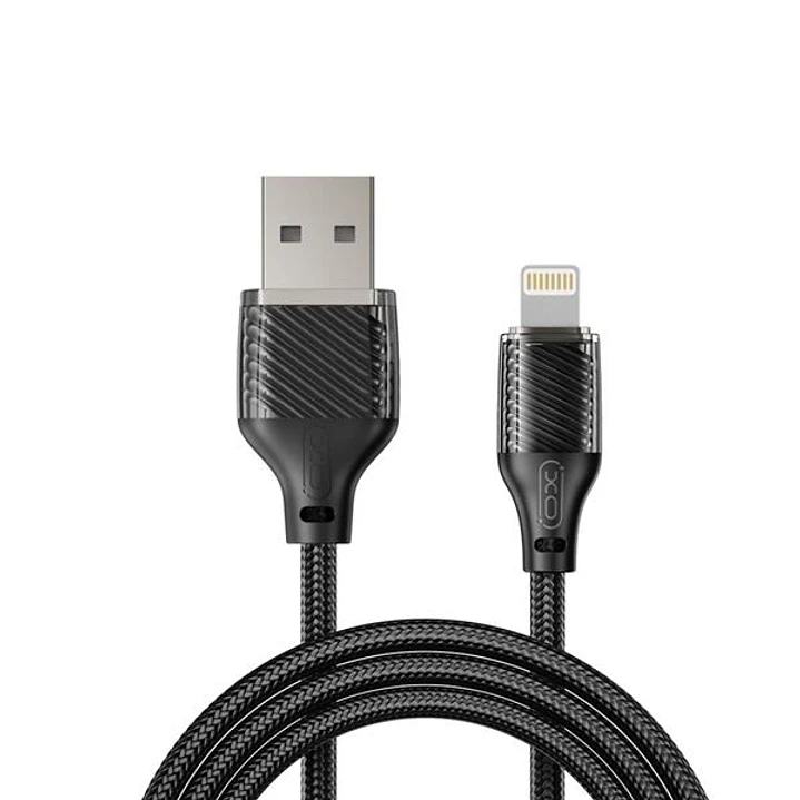 XO Cable USB-A Macho a Lightning - Carga y Transmision de Datos Alta Velocidad - 6A - 1m - Color Negro 1