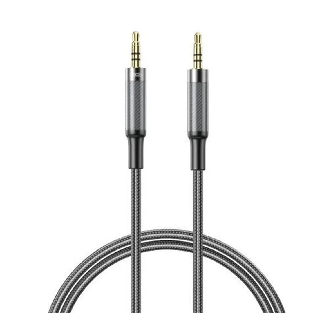 XO NBR279C Cable Audio Jack 3.5mm Macho a Jack 3.5mm Macho - 1m - Trenzado - Color Negro 1