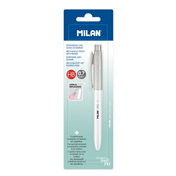Milan Pl1 + Portaminas 0.7mm - Superficie Antibacteriana - Color Gris 1