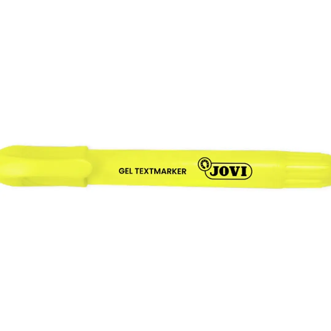 Jovi Gel Textmarker Marcador de Texto Fluorescente - Gel en Seco - No Necesitan Punta - No Traspasan - Secado Rapido - Aptos para Luz Negra - Color Am 1