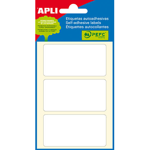 Apli Etiquetas Minibolsa Blancas 34.0 x 67.0mm 6 Hojas
