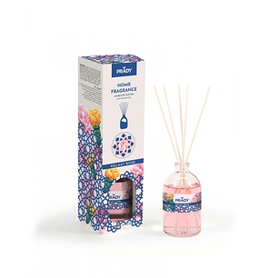 Prady Ambientador Mikado Kelaat Rose - Frasco de Cristal 100 ml y Varitas Difusoras