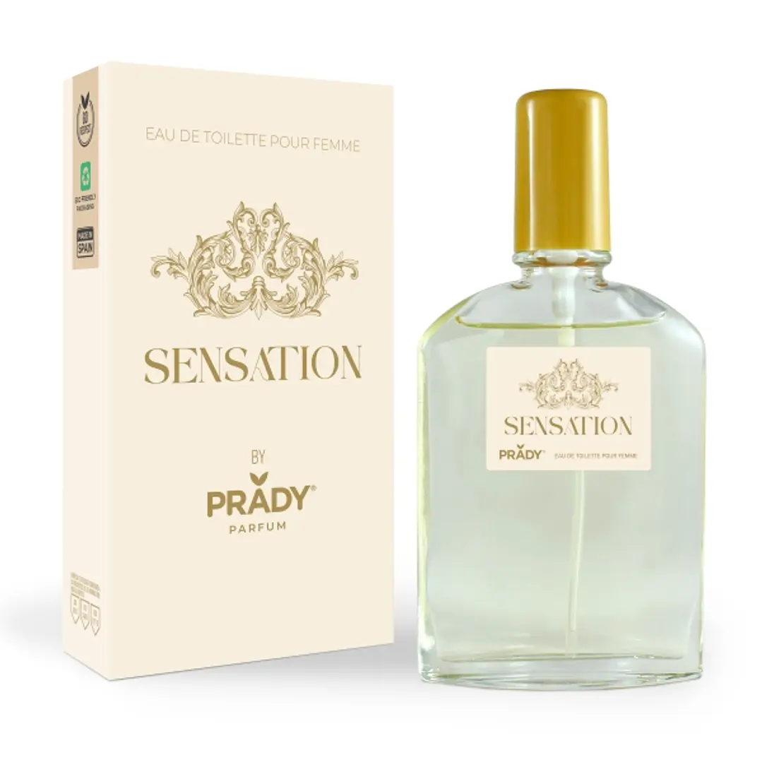 Prady Colonia de Mujer Sensation - Frasco de 90 ml - Spray Pulverizador 1