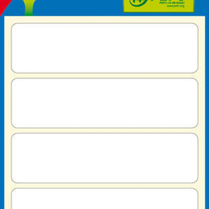 Apli Etiquetas Minibolsa Blancas 20.0 x 75.0mm 6 Hojas 1