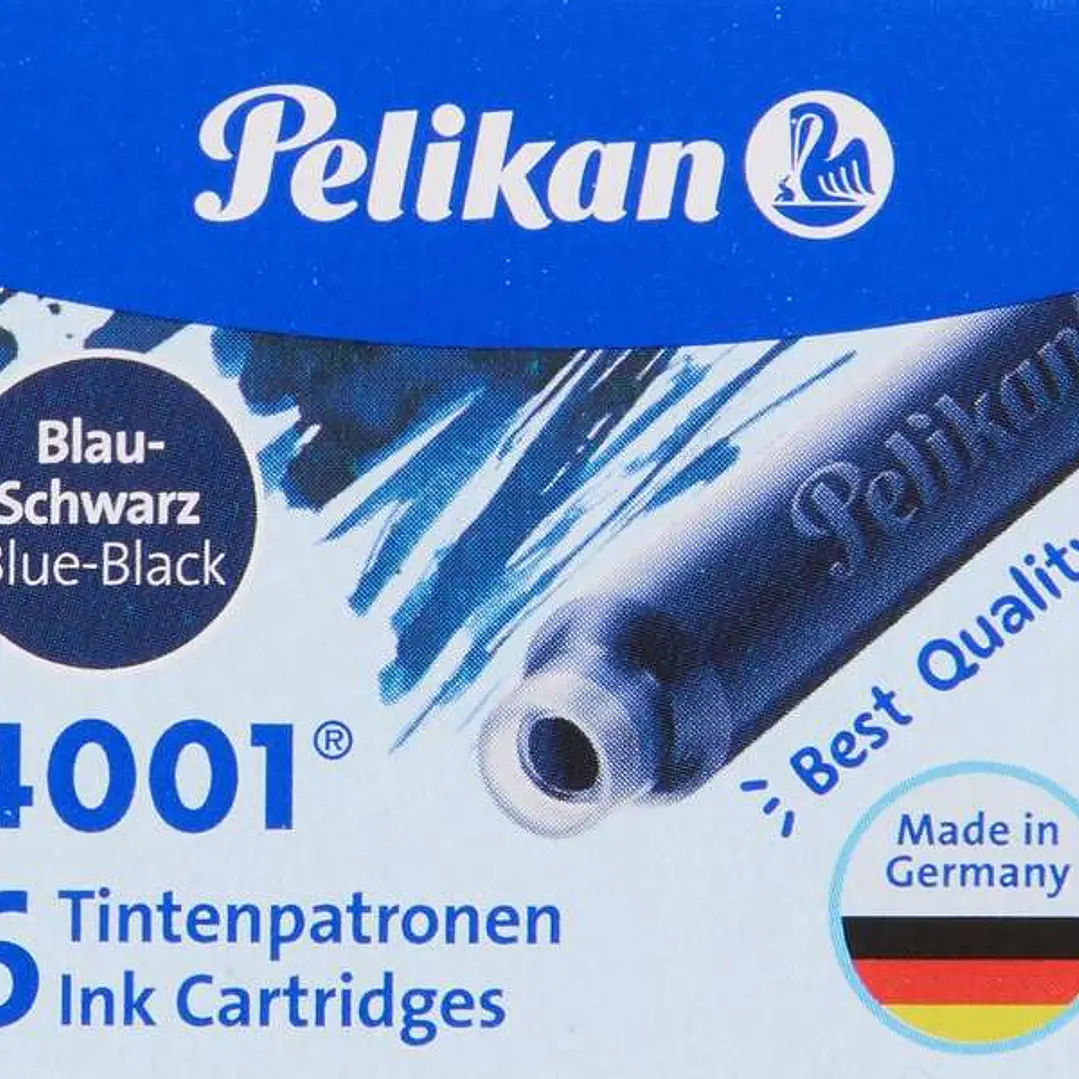 Pelikan Caja de 6 Cartuchos 4001 TP/6 - Tinta de Alta Calidad - Compatible con Plumas Estilograficas - Color Azul/Negro 1