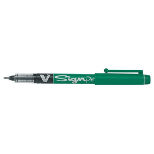 Pilot Rotulador de Punta Fina V-Sign Pen - Punta Fina de 2mm - Trazo de 0.6mm - Color Verde