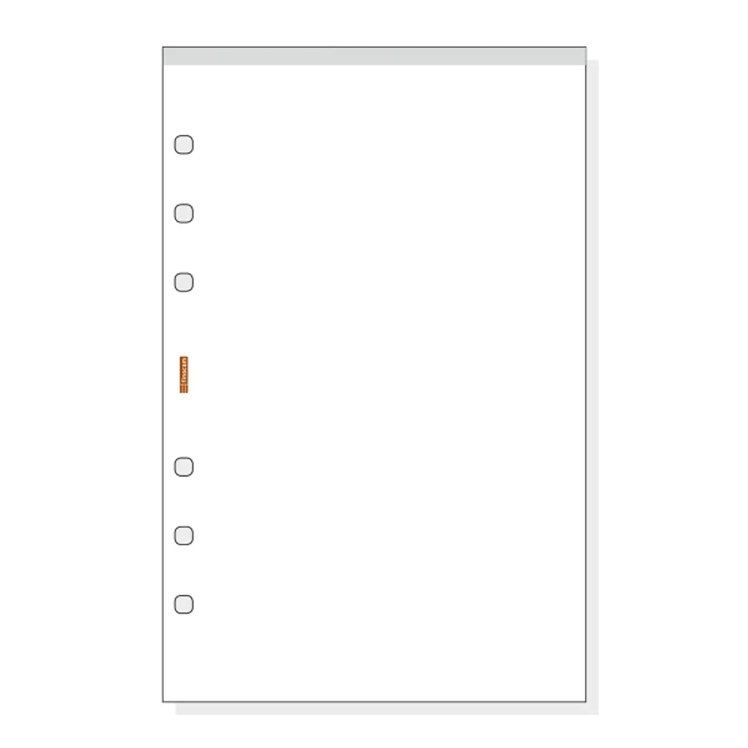 Finocam R567 Bloc de Notas para Agendas Open - Perforado - Formato 500 - 117x5x181mm - Liso - Color Blanco 1
