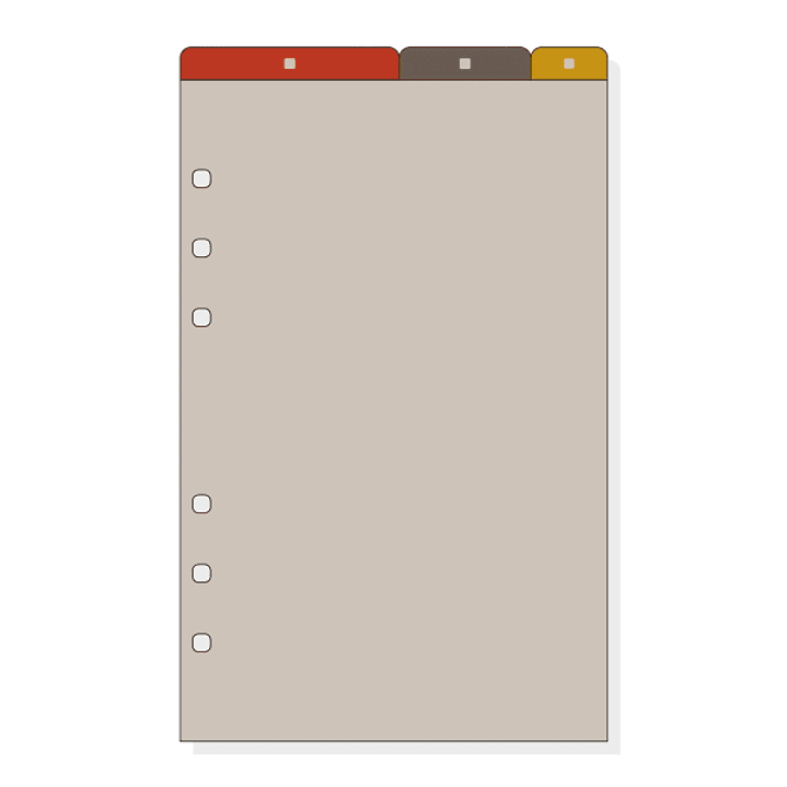 Finocam R562 Separadores Superiores para Agendas Open - 3 Solapas - Formato 500 - 117x2x194mm - PVC - Color Marron 1