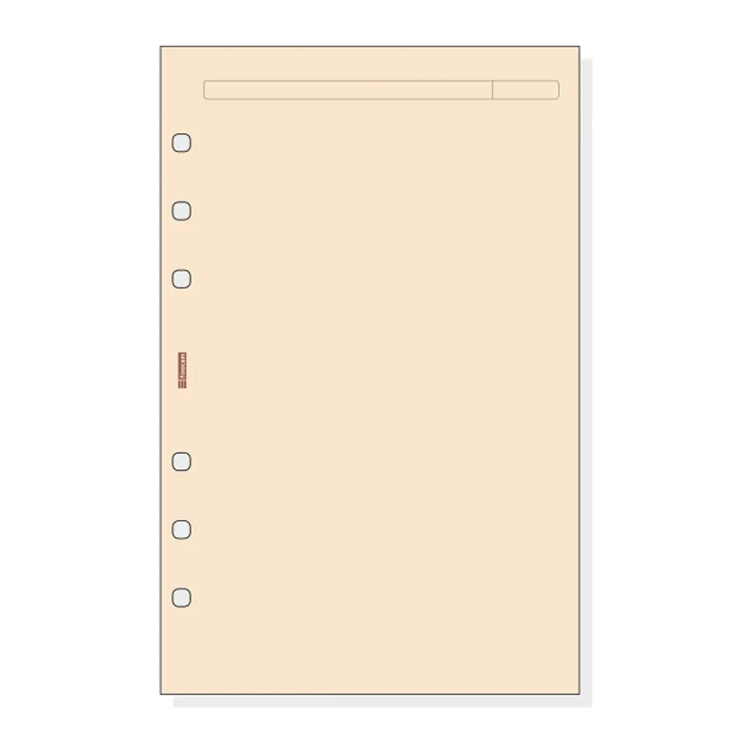 Finocam R543 Recambio para Agendas Open - Liso - Formato 500 - 117x5x181mm - Color Crema 1