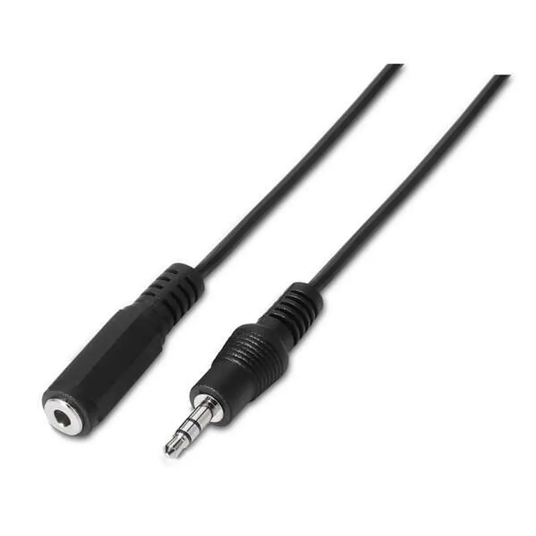 Aisens Cable Audio Estereo - JACK 3.5/M-JACK 3.5/H - 3.0m - Color Negro 1