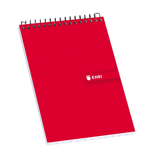 Enri Bloc Espiral 80 Hojas Cuadricula 4x4mm - Tamaño 8º - Resistente Tapa Dura