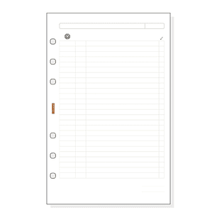 Finocam R502 Planficador de Recambio para Agendas Open - Formato 500 - 117x5x181mm - Color Blanco