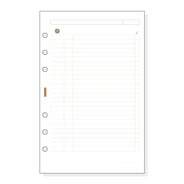 Finocam R502 Planficador de Recambio para Agendas Open - Formato 500 - 117x5x181mm - Color Blanco 1