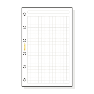 Finocam C240 Recambio para Agendas Classic - Cuadriculado - Formato 602 - 73x114x5mm - Color Blanco