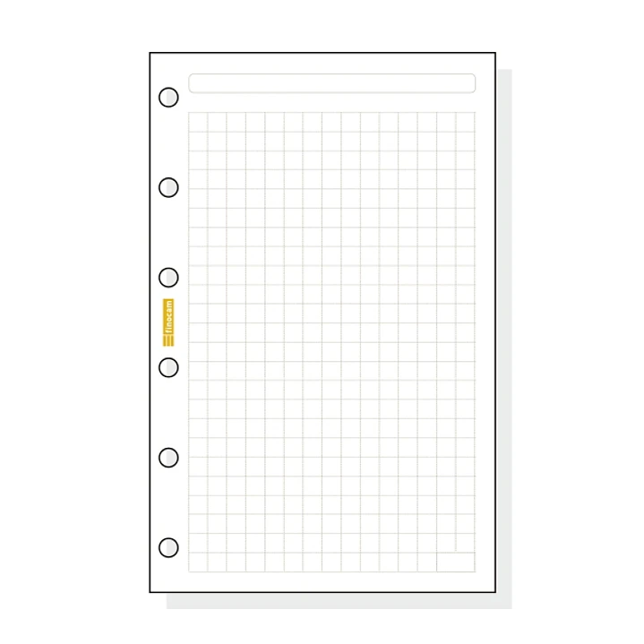 Finocam C240 Recambio para Agendas Classic - Cuadriculado - Formato 602 - 73x114x5mm - Color Blanco 1