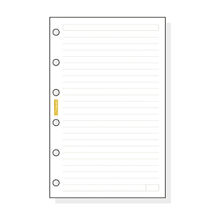 Finocam C241 Recambio para Agendas Classic - Lineas Guia - Formato 602 - 73x114x5mm - Color Blanco