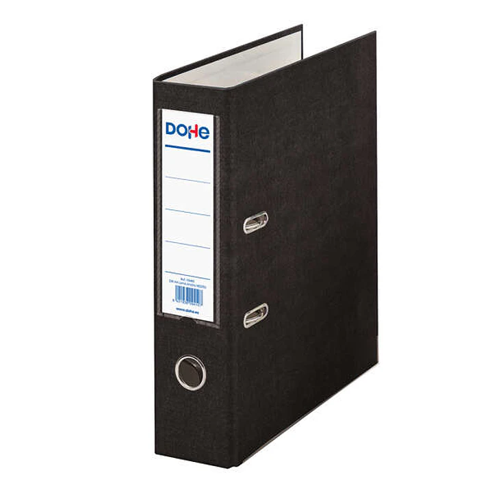 Dohe Archivador de Palanca Tamaño A4 - Lomo Ancho 70mm - Ollao, Rado y Tarjetero en el Lomo - Carton Forrado con Polipropileno - Cantoneras Metalicas  1